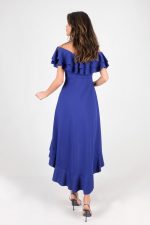 Harden Volanlı Uzun Abiye Elbise - Görsel 2