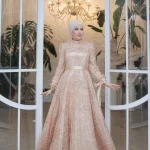 Boncuk İşlemeli Kolu Bağlamalı Abiye